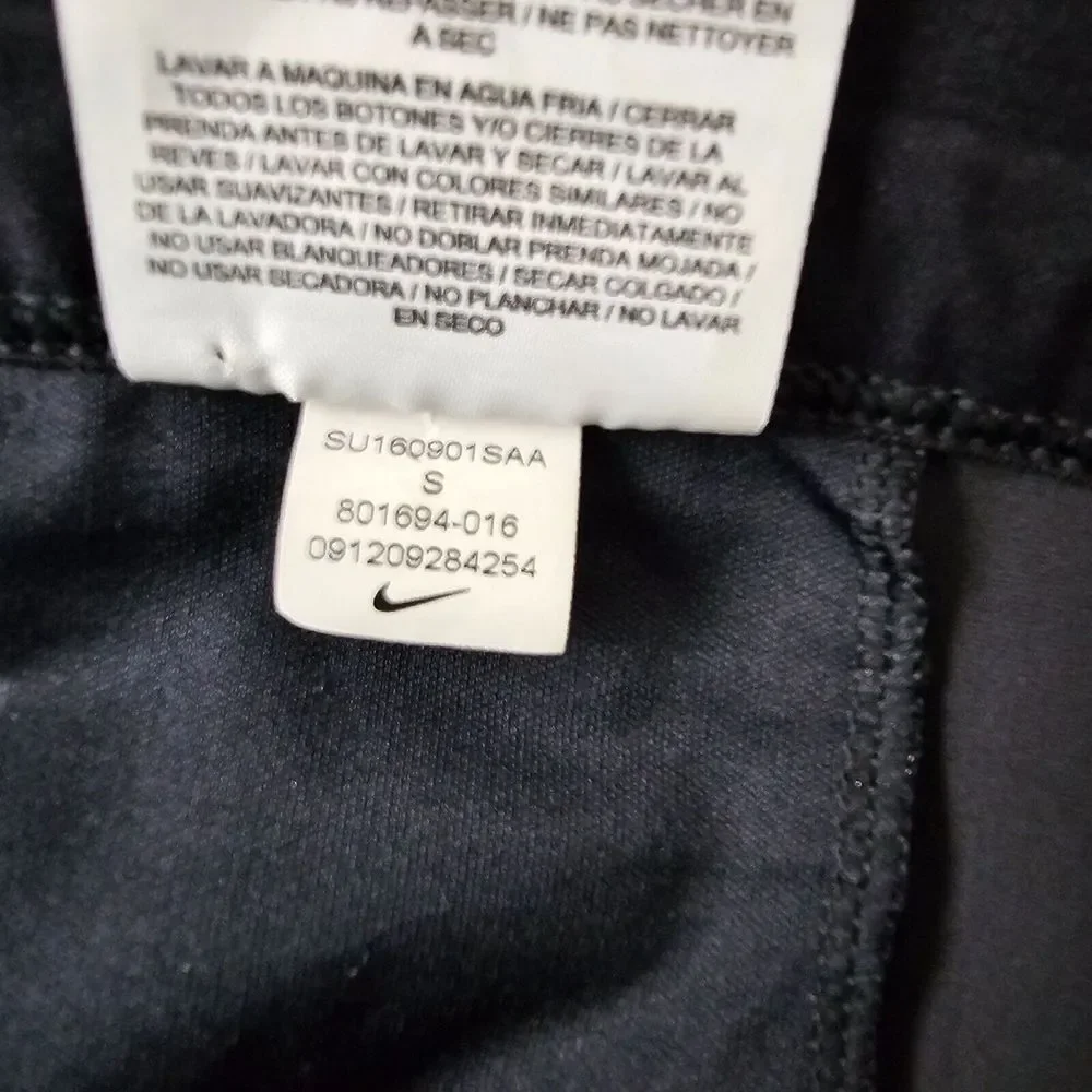 Nike Power Speed Women's Running Capris Size Small Black‎ Zip Pocket